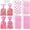 Pink, variant on 100Pcs 10.6×5.1 Inch Silver Striped Polka Dot Cellophane Treat Bags with Twist Ties, Candy Goodie Bags for Birthday & Wedding Party Favors