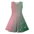 thumbnail image 3 of AUNVITO Girls Summer Sleeveless Dress with Sequins Print Round Neck Fitted Waist Casual Dress, 3 of 6