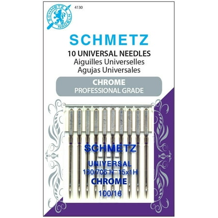 10 Pk. Schmetz 130/705H, 15X1H Chrome Universal Sewing Machine Needles Size (Best Quality Sewing Machine Needles)