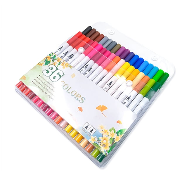 Graflsoa 36-Color Dual-Tip Alcohol-Based Markers with Smooth Ink Flow for Art, Drawing, and Coloring - Ergonomic Design, Quick-Drying, Non-Toxic, Ideal for Students and Artists