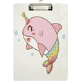 thumbnail image 2 of FMSHPON Shark Dolphin Unicorn Mermaid Clipboard Hardboard Wood Nursing Clip Board and Pull for Standard A4 Letter 13x9 inches, 2 of 8