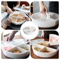 thumbnail image 3 of WHAMVOX 1Pc Multi Grid Plastic Snack Plate White Candy Tray for Home Party and Camping Use, 3 of 8