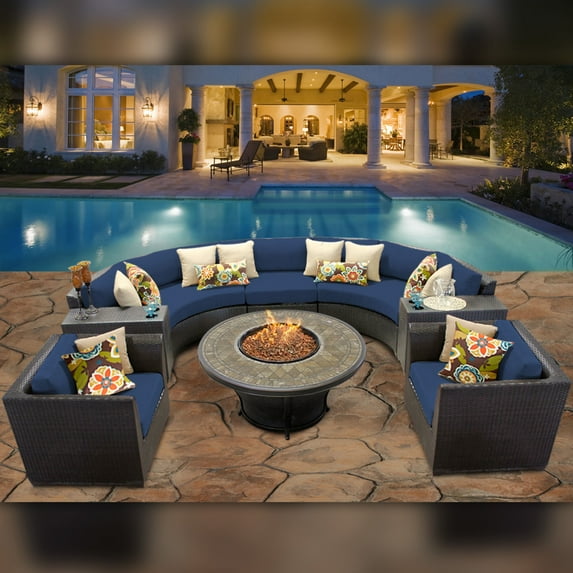 Delacora TKC-DPF-BAR08F Barbados Outdoor 8 Piece Conversation Set