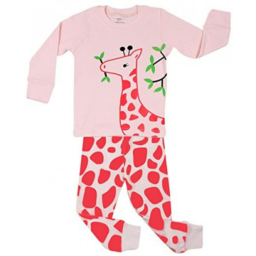 Elowel Pajamas Elowel Kid's Giraffe Pajama Set, Pink, 1218 Months