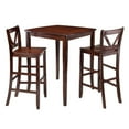 thumbnail image 1 of Winsome Inglewood 3-Piece High Table with 2 Bar V-Back Stools - 94337, 1 of 9