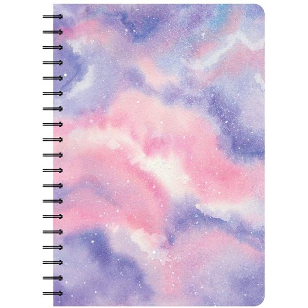 Cuaderno con espiral, B5, tapa dura, coloreado, diario, cuaderno de notas de campo para escribir, diseño único novedoso, 136 páginas, grande, azul oscuro, Star Rover Ofspeizc