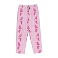 thumbnail image 4 of Haiem Pink Scarf Snowman Women's Pajama Pants Ultra Lightweight Pjs Bottoms Sleepwear Bottom Pants With Pocket Drawstring-Large, 4 of 7