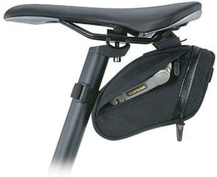 Sacoche De Selle Topeak Aero Wedge Pack DX Medium – Noir – Cordura 1000D – Poche Intérieure – Rail F25 – Feu Arrière