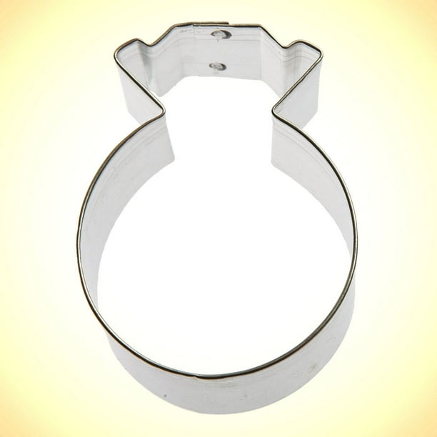Diamond Ring Cookie Cutter 3 in B1713 - Foose Cookie Cutters - US Tin Plate Steel - Walmart.com