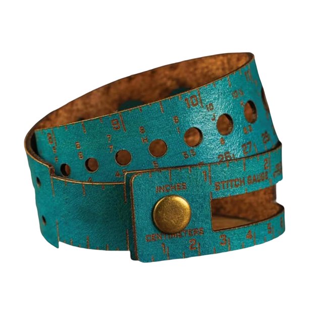 Gifts for Crafters Multifunctional Leather Wrist Ruler: Essential Tool for Knitting, Sewing and Crafting Gift Bag Storage