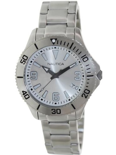 Nautica Men's N11577G Silver Stainless-Steel Quartz Watch - Walmart.com