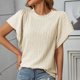 thumbnail image 4 of Usted Es Más Que un Puntaje de Prueba Capa de Camisa de Manga Corta con Ruffles, Estampado Cuello Redondo Blusa Casual, 4 of 5