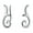 Silver, variant on Womens Scroll Design Ear Pin Crawlers Climber Earrings .925 Sterling Silver