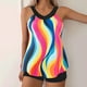 thumbnail image 4 of Trajes de Baño de Bikini de Mujer Grande Impresión Dividida Traje de Baño Falda de Dos Piezas, Bikini de Playa Sexy para el Verano, 4 of 5