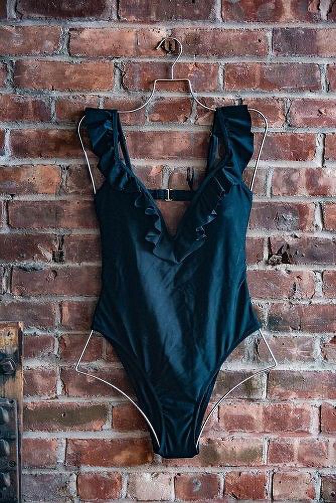 NAHANCO Wire Swimwear Hanger, Black (Pack of 12)