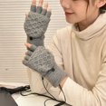 thumbnail image 2 of Miogawg Winter USB Heated Gloves, Full & Half Fingers Usb Hand Warmer Electric Hand Warming Gloves, With Button Heated Mittens, Washable Knitting Typing Gloves, 2 of 5