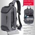 thumbnail image 3 of Bolso de pecho para hombre, estilo empresarial, antirrobo, bolso de hombro, tecnología USB, ligero, para exteriores, bandolera para hombre, 3 of 6
