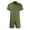 Green, variant on Odeerbi Work Coverall for Men Overall Shorts Fashion 2025 Casual Tight Lapel Solid Color Jumpsuit Half Shorts Gray