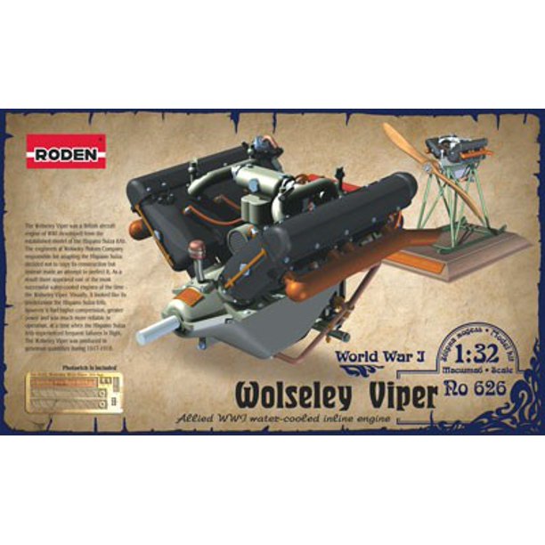 1/32 Wolseley W4A Viper WWI VFigurative WaterCooled Aircraft Engine