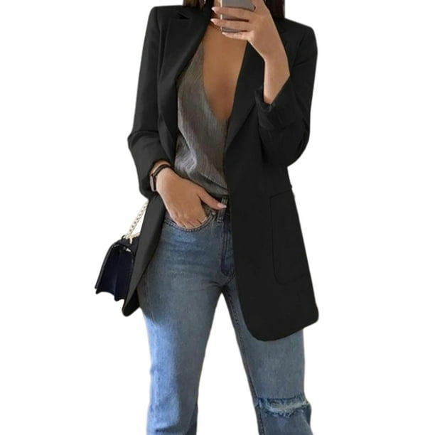 Traje de cárdigan para mujer, trajes casuales, chaqueta de trabajo