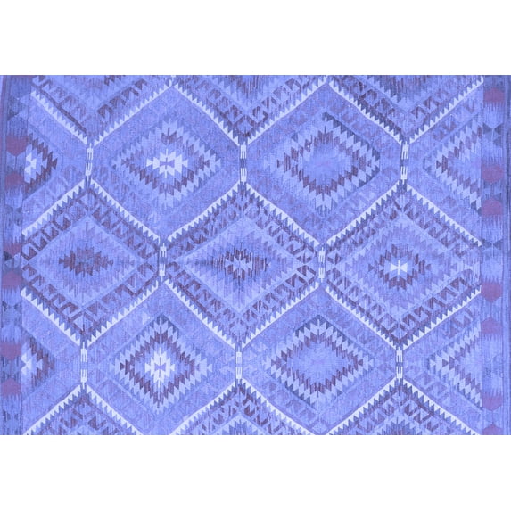 Ahgly Company Indoor Rectangle Southwestern Blue Country Area Rugs, 2' x 5'