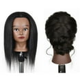 thumbnail image 2 of Hair Styling Practice Doll Head Training Mannequin Clamp 14in Light Black A, 2 of 9