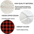 thumbnail image 4 of Outdoor Waterproof Christmas Pillow Covers 18x18 Inch Set of 4 Double Sided Red and Black Buffalo Plaid Throw Pillow Covers Red Xmas Winter Holiday Decor Pillow Cases for Patio Garden, 4 of 6