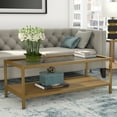 thumbnail image 3 of Evelyn&Zoe Rigan 45" Wide Rectangular Coffee Table, Brass, 3 of 11