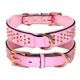 thumbnail image 4 of Didog Wide Leather Studded Dog Collar Heavy Duty Rivets Adjustable for Medium Large Dogs, 4 of 5