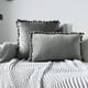 thumbnail image 1 of Nvzi Funda de almohada lumbar con terciopelo suave y sólido, decorativa para sofá, dormitorio, coche, 1 pieza (gris, 12 x 20 pulgadas), 1 of 1