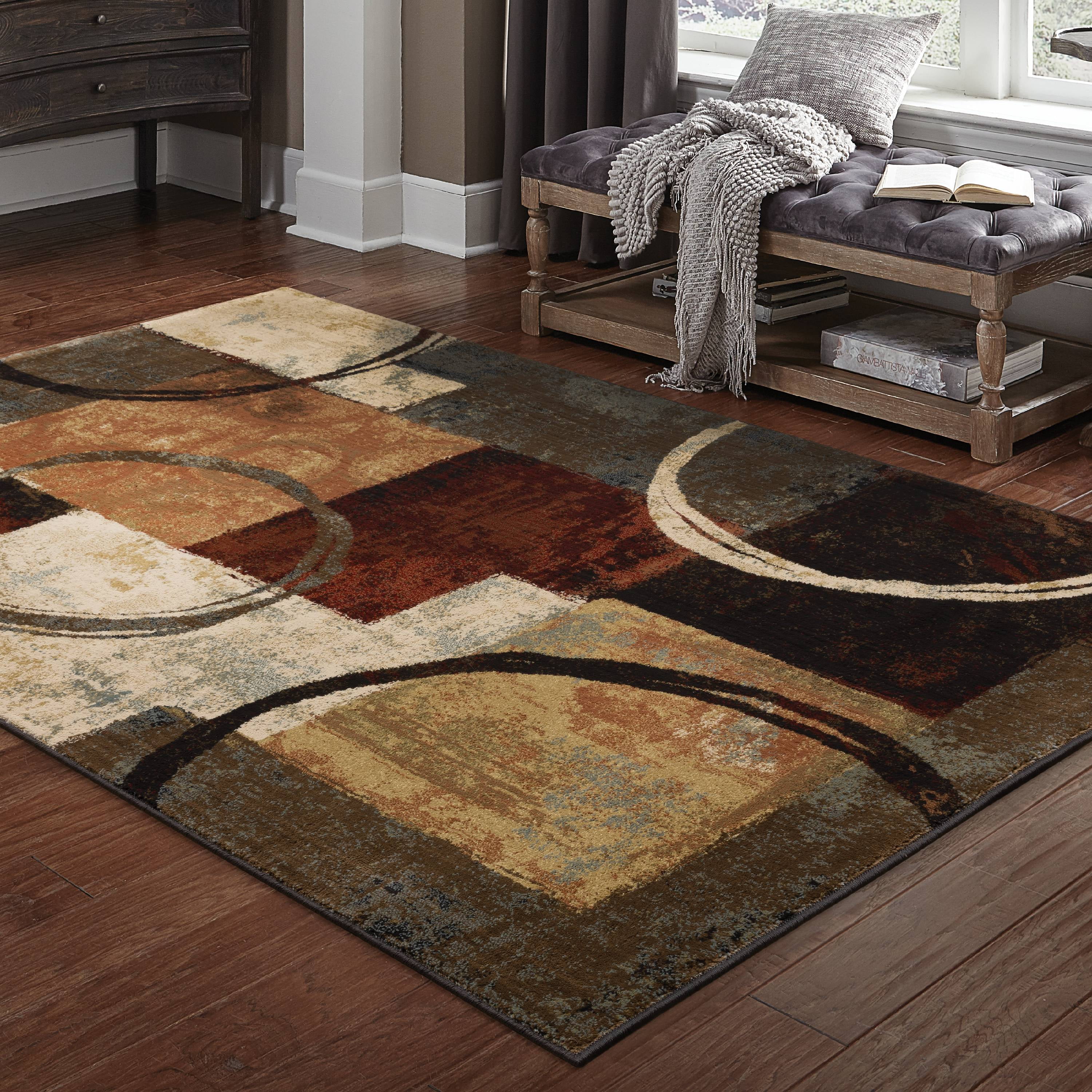 Avalon Home Hamlet Abstract Contemporary Area Rug, Black