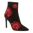 thumbnail image 2 of Jessica Simpson Pelanna Black Embroidered Flowers Pull On Stiletto Ankle Booties (Black, 7), 2 of 7