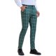 thumbnail image 4 of Pantalones de Hombre INSPIRE CHIC de Cuadros Casual de Corte Regular con Frente Plano y Stretch, Talla 28, Verde Oscuro, 4 of 6