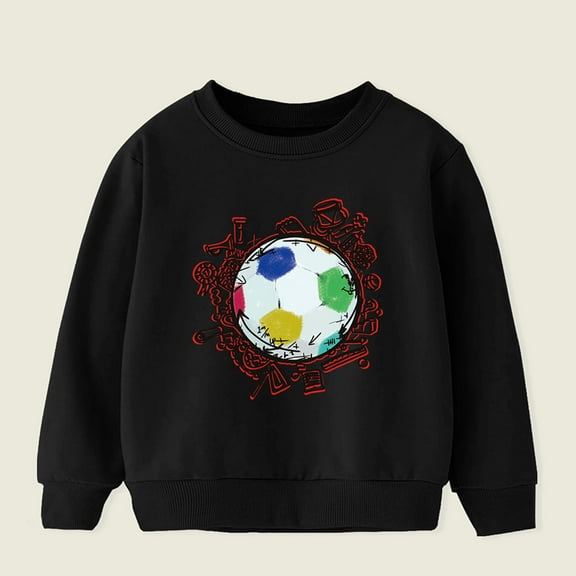 Wancir Girl's Cute Graphic Crewneck Sweatshirt Long Sleeve Drop Shoulder Pullover Shirt Tops