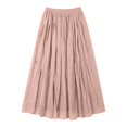 thumbnail image 5 of CAIXIA Work Skirts for Women Front Slit Solid Color Soft & Breathable Vacation Outfits Long Skirts for Women Boho Maxi Skirt with Pockets, 5 of 6