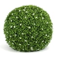 thumbnail image 1 of 3rd Street Inn White Flower Grass Topiary Ball - 19" Artificial Topiary Plant - Wedding Decor - Indoor/Outdoor Artificial Plant Ball - Topiary Tree Substitute (4, White Flower Grass), 1 of 2