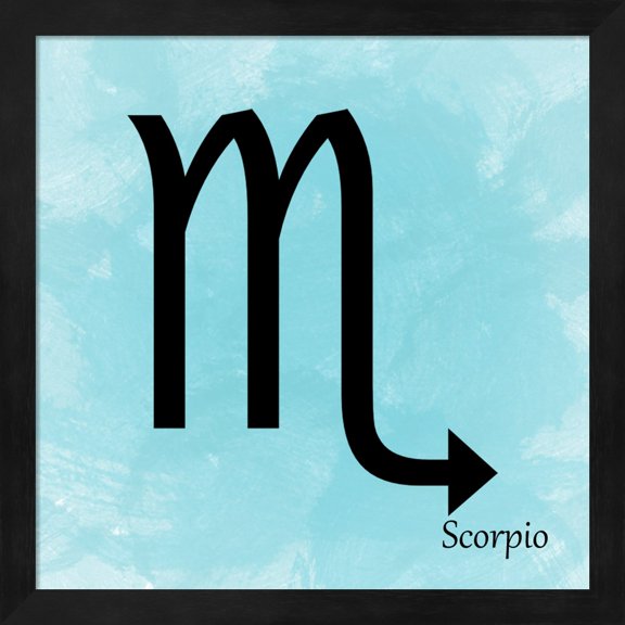 Scorpio - Aqua by Veruca Salt, Framed Wall Art, 13.25W x 13.25H