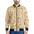 thumbnail image 4 of Chaqueta con cremallera y estampado de palomitas de maíz de dibujos animados para hombre, abrigo con estampado 3D de comida bonita, chaquetas holgadas para primavera y otoño, ropa de calle de manga la, 4 of 5