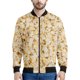 thumbnail image 3 of Chaqueta con cremallera y estampado de palomitas de maíz de dibujos animados para hombre, abrigo con estampado 3D de comida bonita, chaquetas holgadas para primavera y otoño, ropa de calle de manga la, 3 of 4