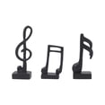 thumbnail image 1 of Estatuas modernas Colco 3 uds escultura símbolo musical resina negro, 1 of 8