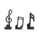 thumbnail image 1 of 3 piezas de notas musicales modernas, estatuas, esculturas, figuras de resina, símbolo musical, adorno Negro, 1 of 7