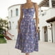 thumbnail image 5 of Vestido De Tirantes Elegante Vestido ajustado para mujer Slim Fit Floral Impreso A Shape Daily Outfit (Azul M) Ygjytge para Mujer Azul T M, 5 of 6
