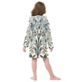 thumbnail image 7 of FORMRS Niños Bathrobe Unisex Hooded Robe Soft Plush Pajamas Sleepwear, Size 2-3T, Blue Floral Pattern, 7 of 7