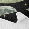 thumbnail image 5 of Homewish Green Butterfly Twin Quilt Set for Girls, Stars Moon Phase Twin Coverlet Set, 2pcs 1 Bedspread and 1 Pillowcase, 5 of 7