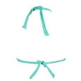 thumbnail image 4 of Hula Honey TURQUOISE Crochet Halter Push-Up Bikini Swim Top, US Small, 4 of 4