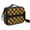 Yellow and Black, variant on Yellow and Black Checkered Pattern Insulated Lunch Bag with Shoulder Strap and Bottle Holder,Bento School Lunch Bag Box,11x9.5x3.5 Inches