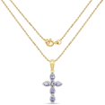thumbnail image 2 of 14K Yellow Gold Plated 0.84 Carat Genuine Tanzanite .925 Streling Silver Pendant, 2 of 3