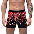 thumbnail image 2 of UVEASISHA Valentine's Day Gifts for Men Lover Heart Print Boxer Briefs Stretchy Low Rise Holiday Underwear Comfort Soft Everyday Underwear Multicolor XL, 2 of 9