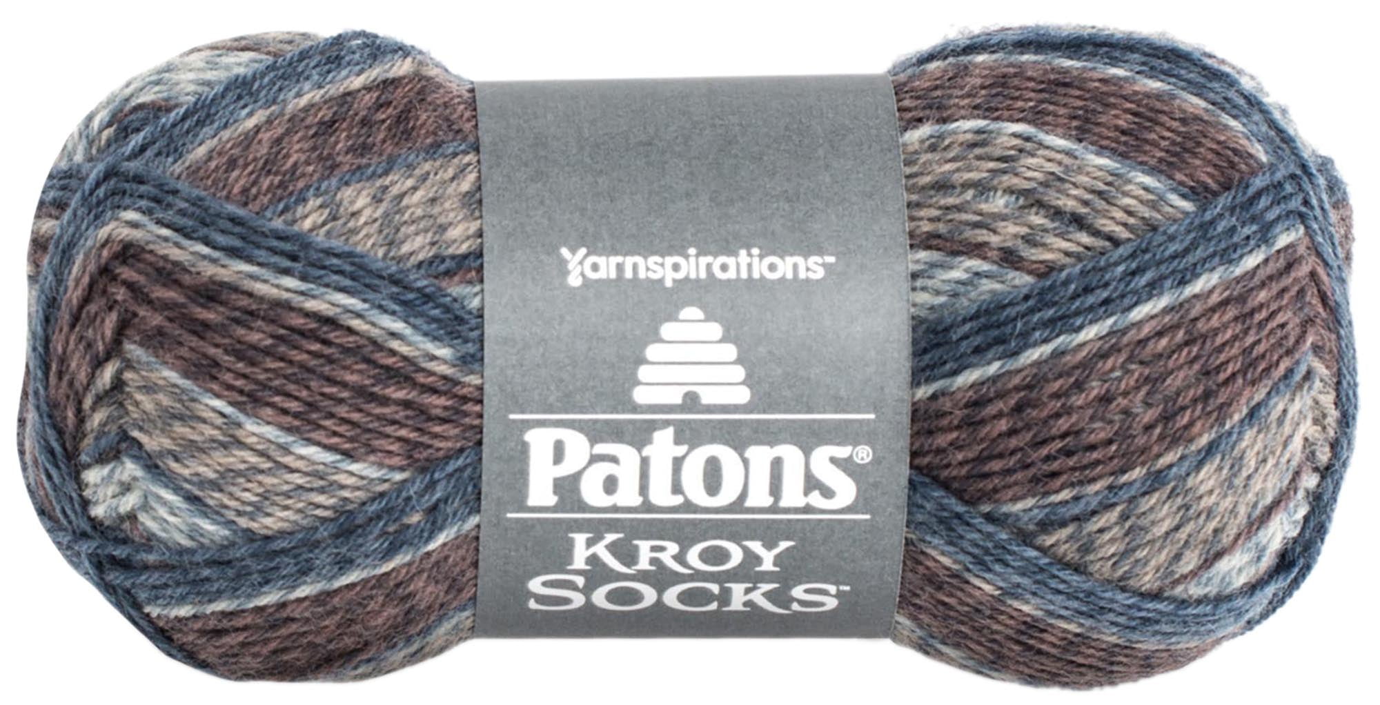 Self Striping Sock Yarn Spinrite Patons Kroy Socks Yarn - Blue ...