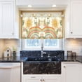 thumbnail image 5 of Yayeee Kitchen Curtains Tier Pair Light Filtering 27"x36" Rod Pocket Short Cafe Window Panel, Beige Clouds, 5 of 7